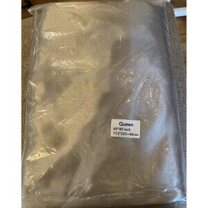 New Silver Satin Queen Size Flat Sheet 60 x 80